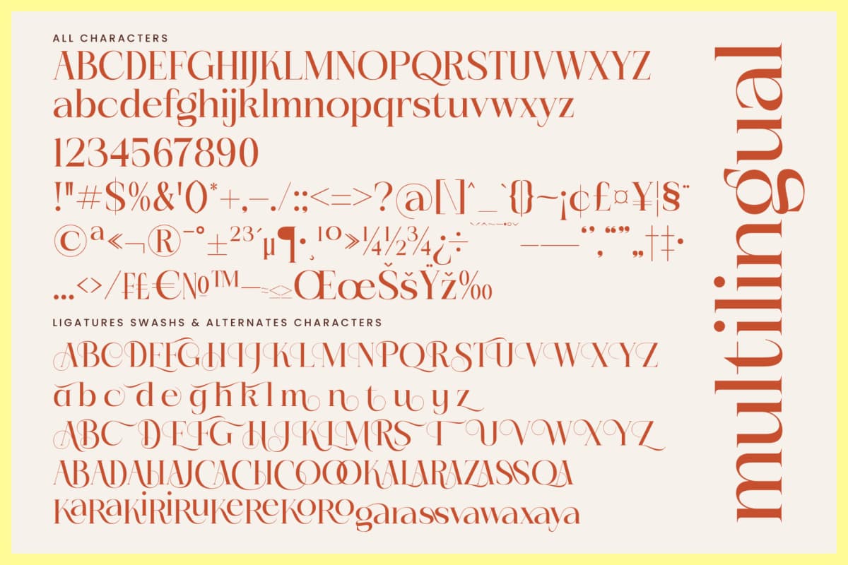 Bakery Megals – Elegant Luxury Serif font preview 14