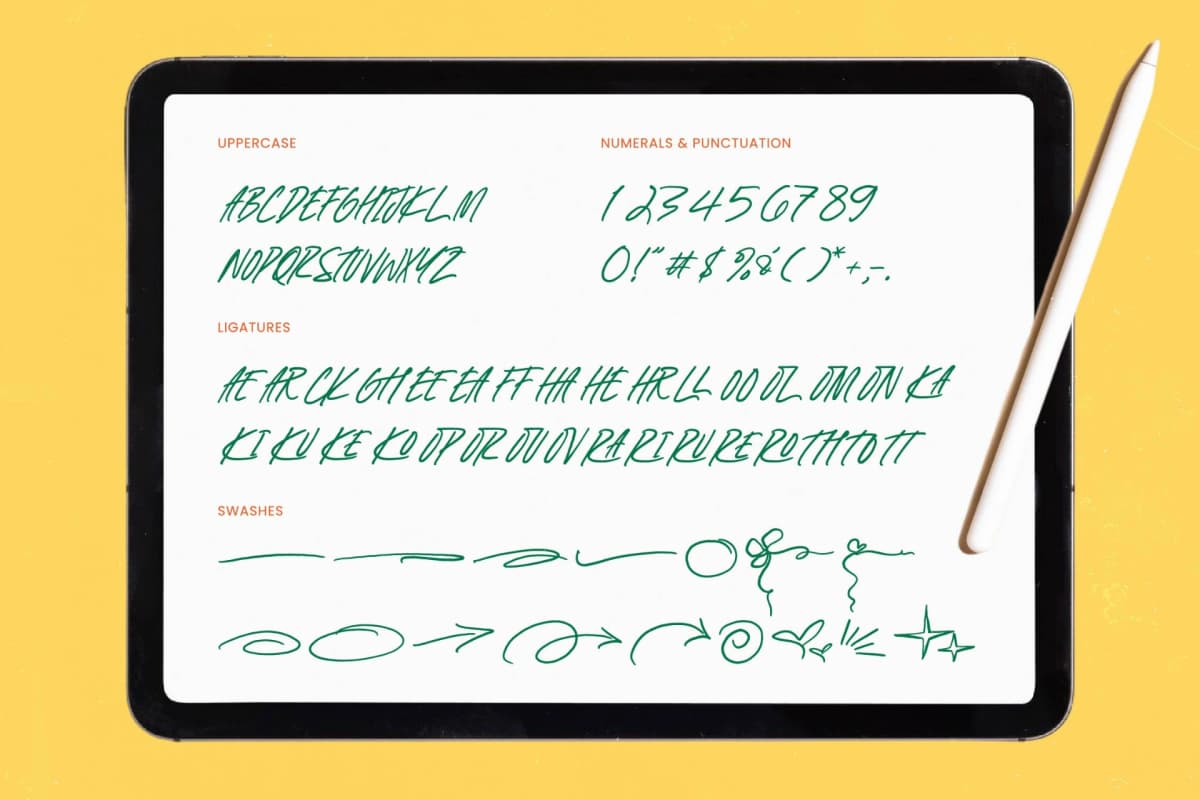 Saeton Markers – Natural Handwritten font preview 7