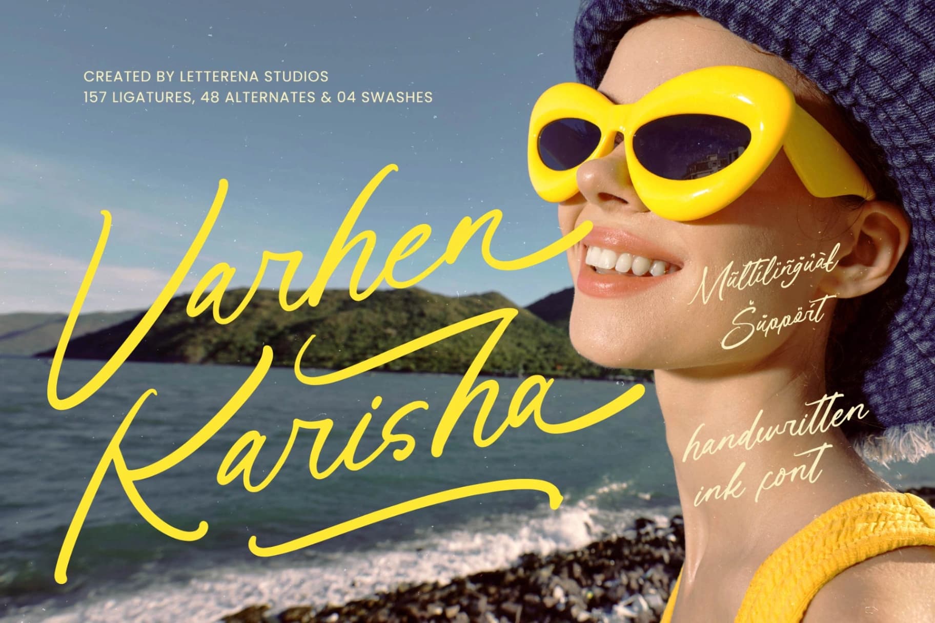 Preview of Varhen Karisha - Handwritten Ink Font font