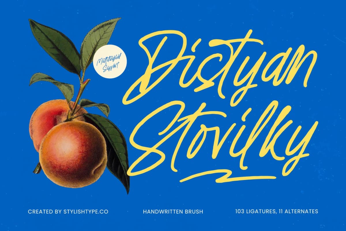 Preview of Distyan Stovilky – Handwritten Brush font