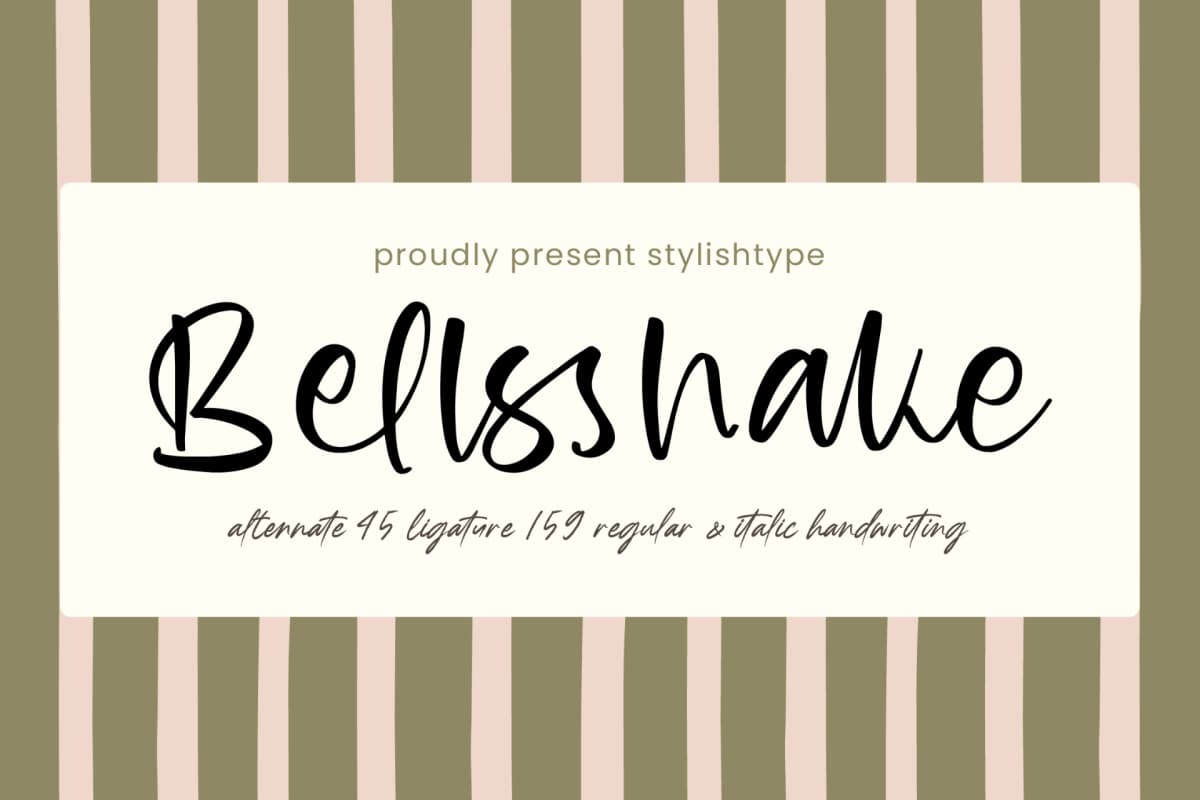 Bellsshake – Modern Handwritten Font font preview