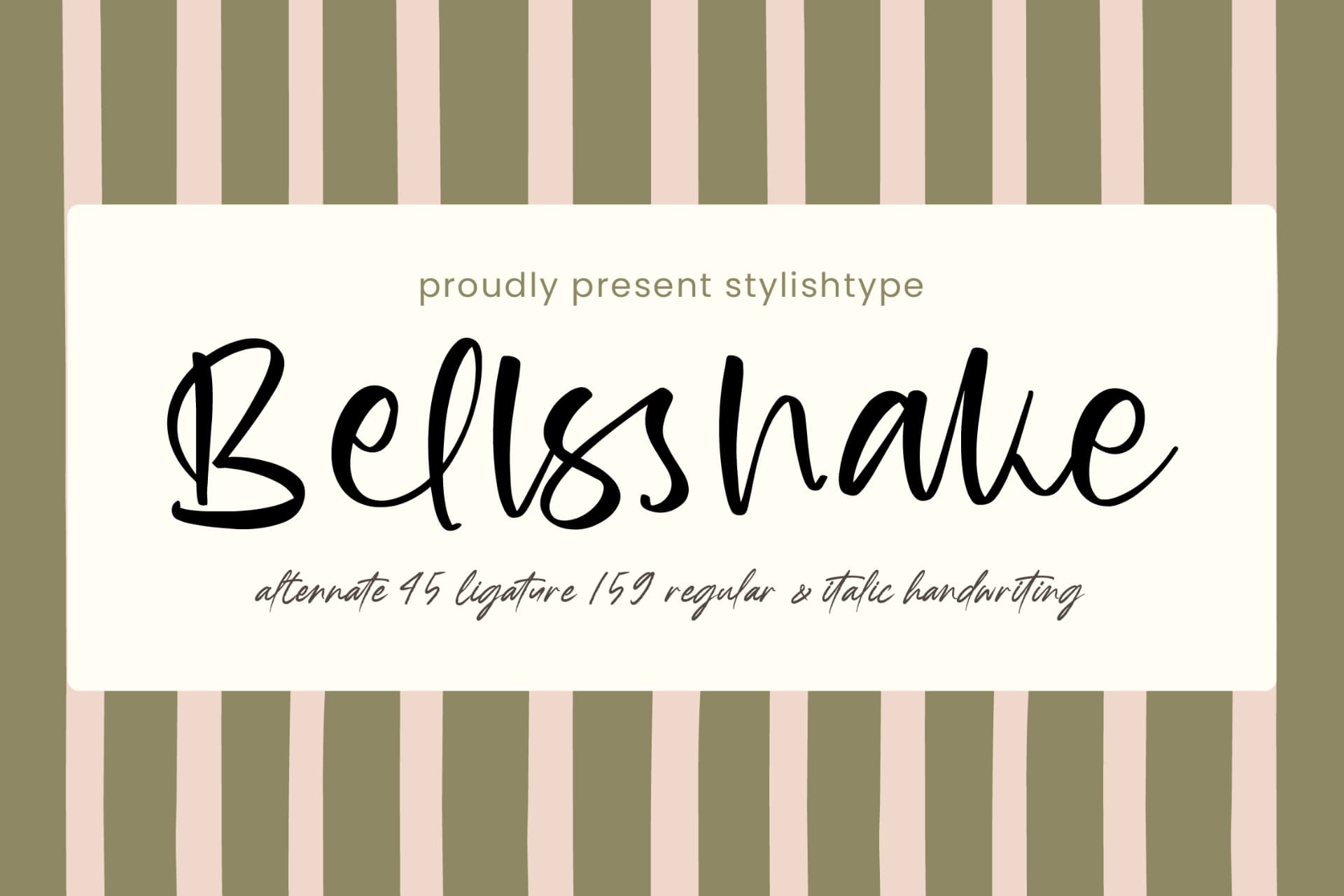 Preview of Bellsshake – Modern Handwritten Font font