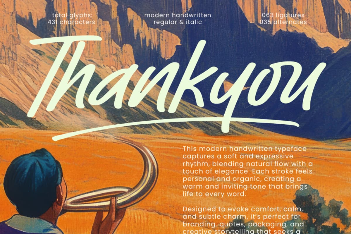 Cattalone - Modern Handwritten Font font preview 15
