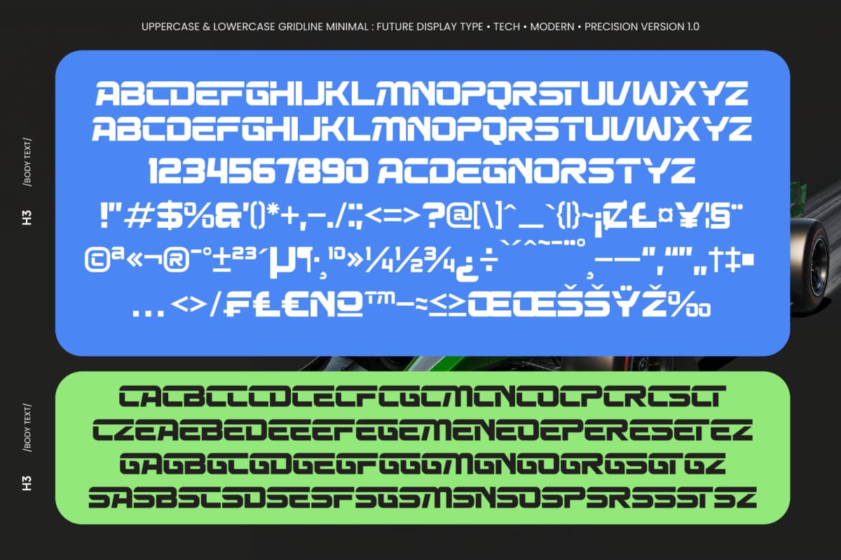 Gridline Minimal - Esports Display Type font preview 14