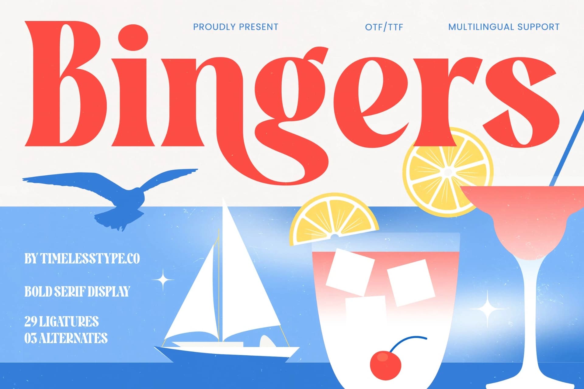 Preview of Bingers – Bold Serif Display font