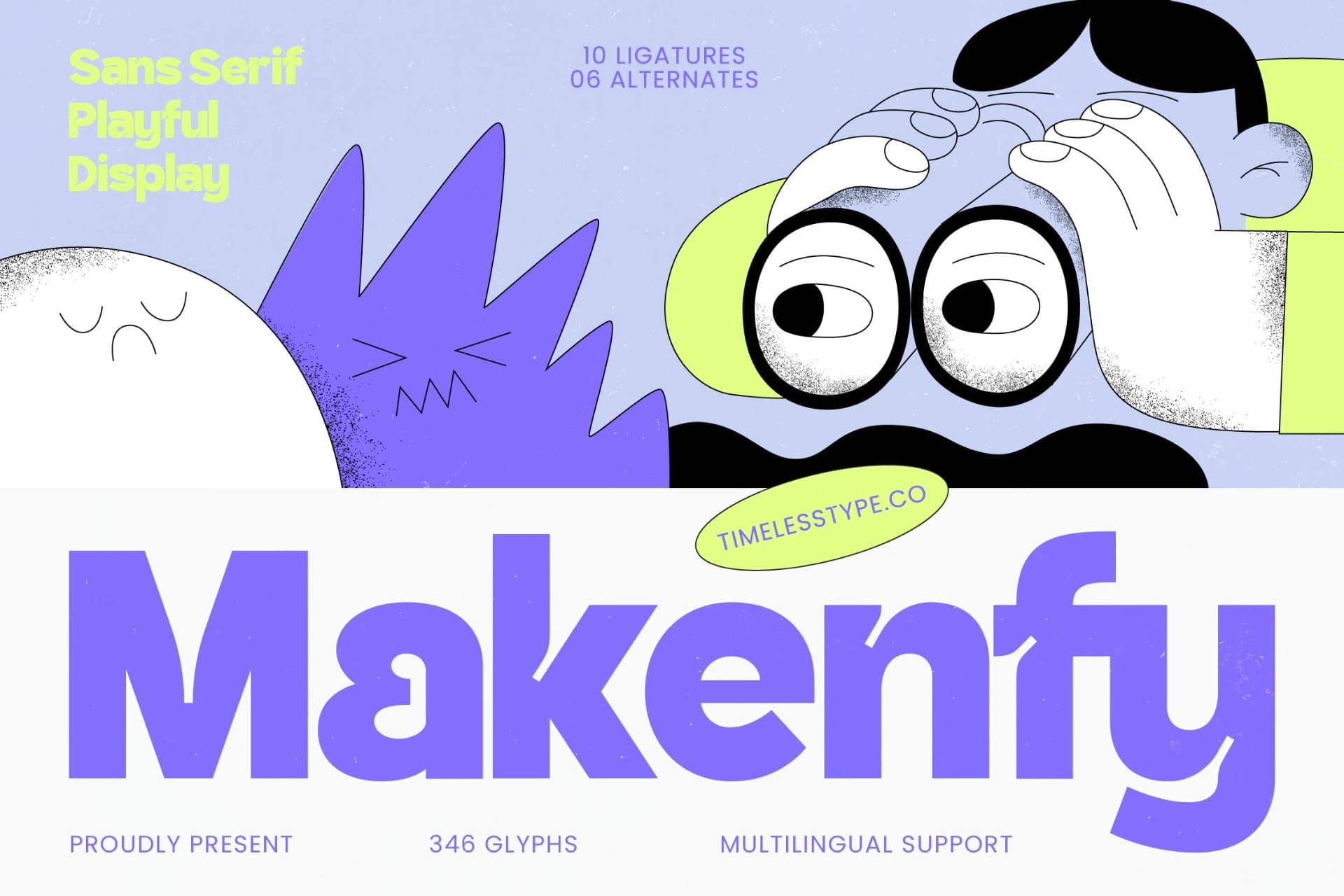 Preview of Makenfy – Sans Serif Playful Display font