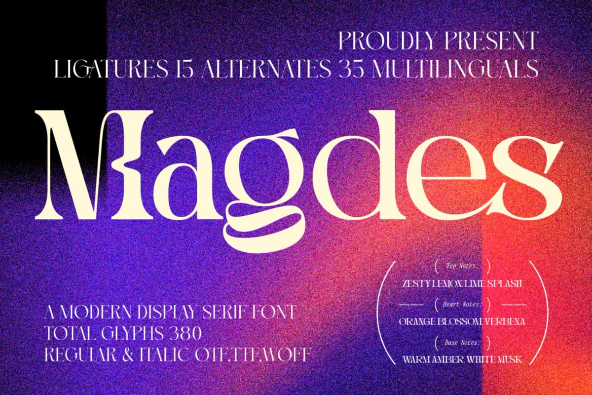 Preview 1 for Magdes – Modern Display Serif Font