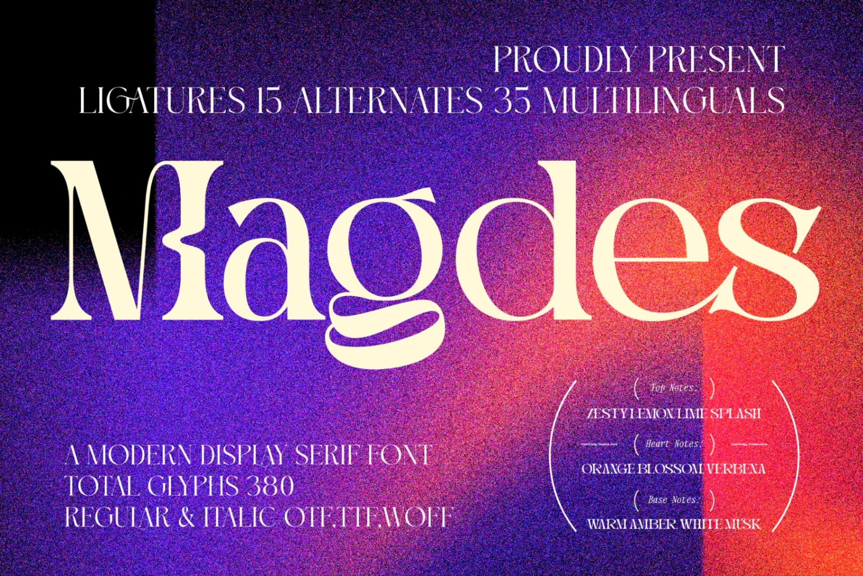 Preview of Magdes – Modern Display Serif Font font