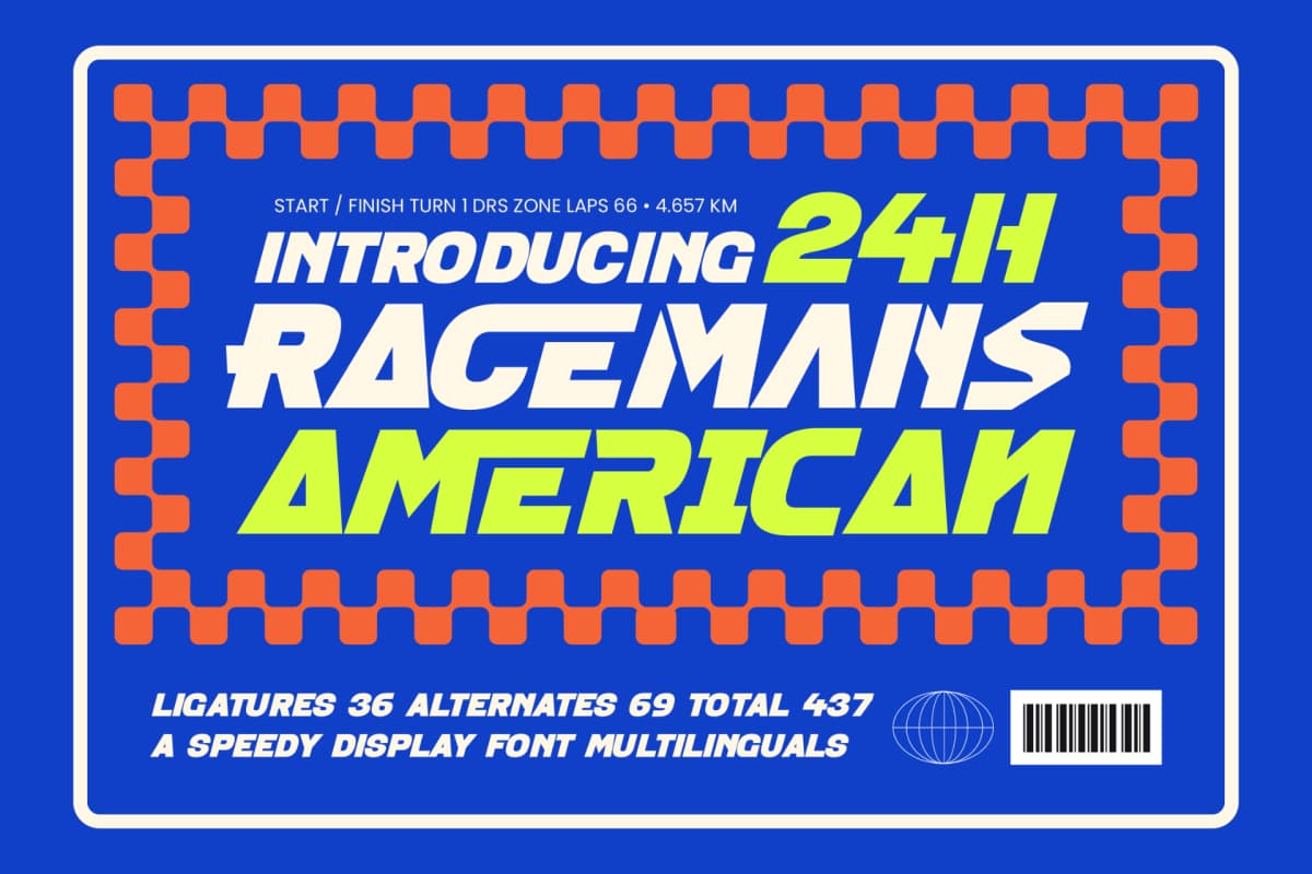 Preview 1 for Racemans American – Speedy Display Font