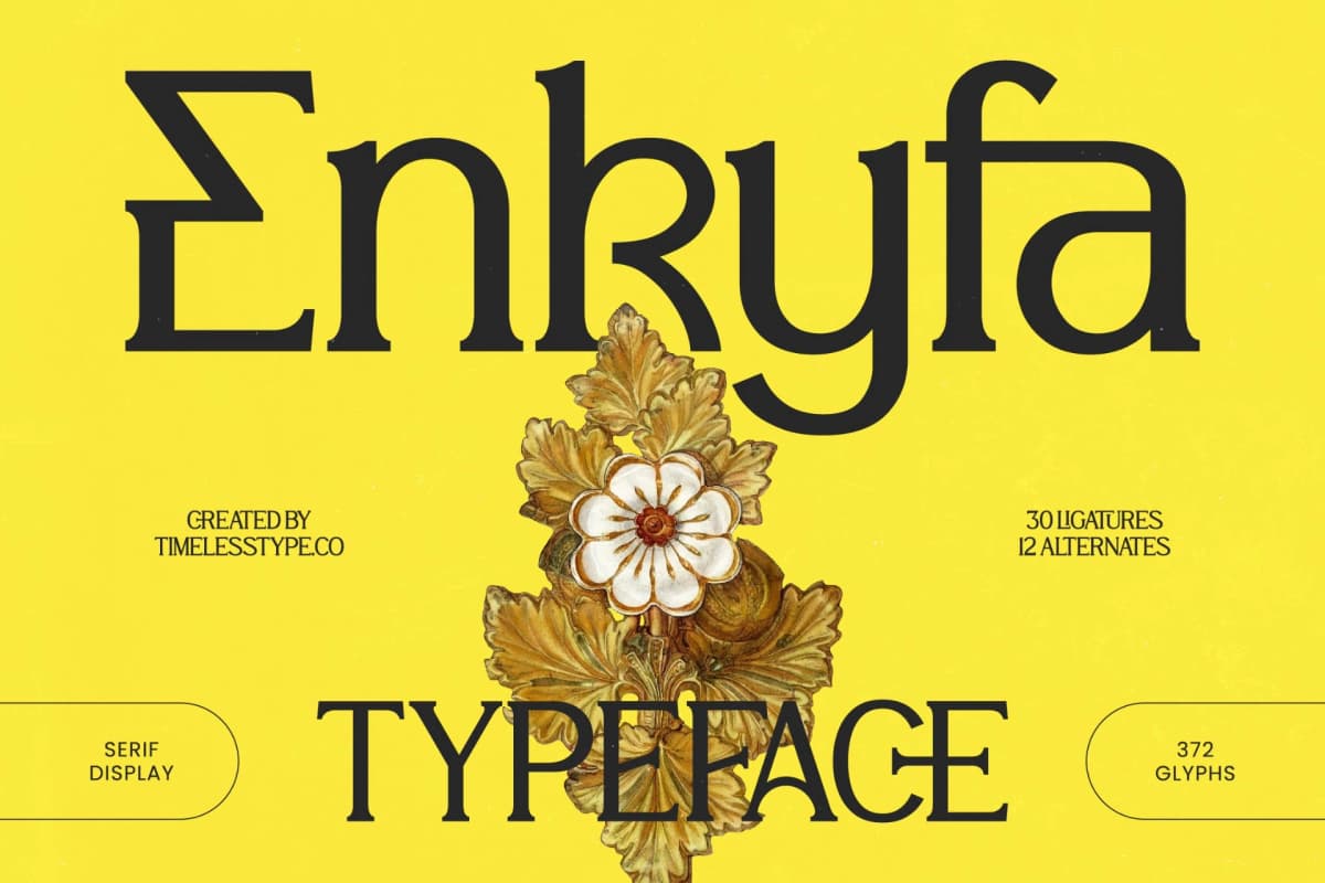 Preview 1 for Enkyfa – Serif Display Typeface