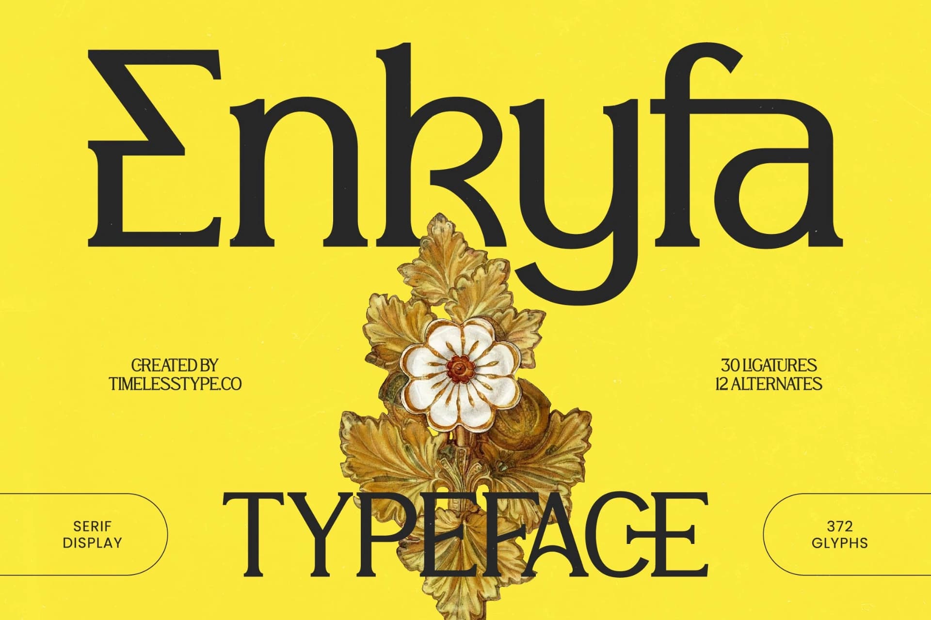 Preview of Enkyfa – Serif Display Typeface font