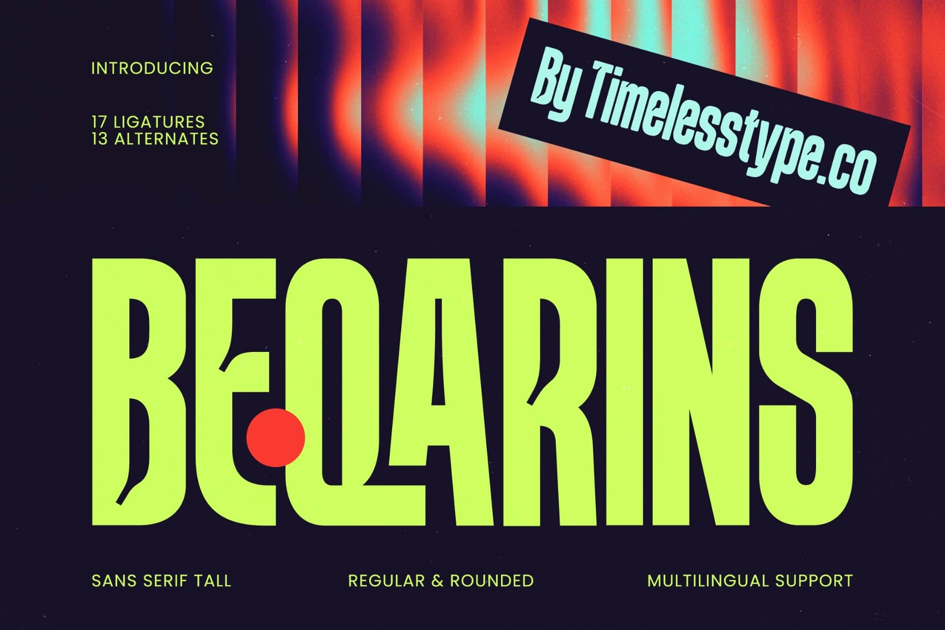 Preview of Beqarins – Sans Serif Tall font