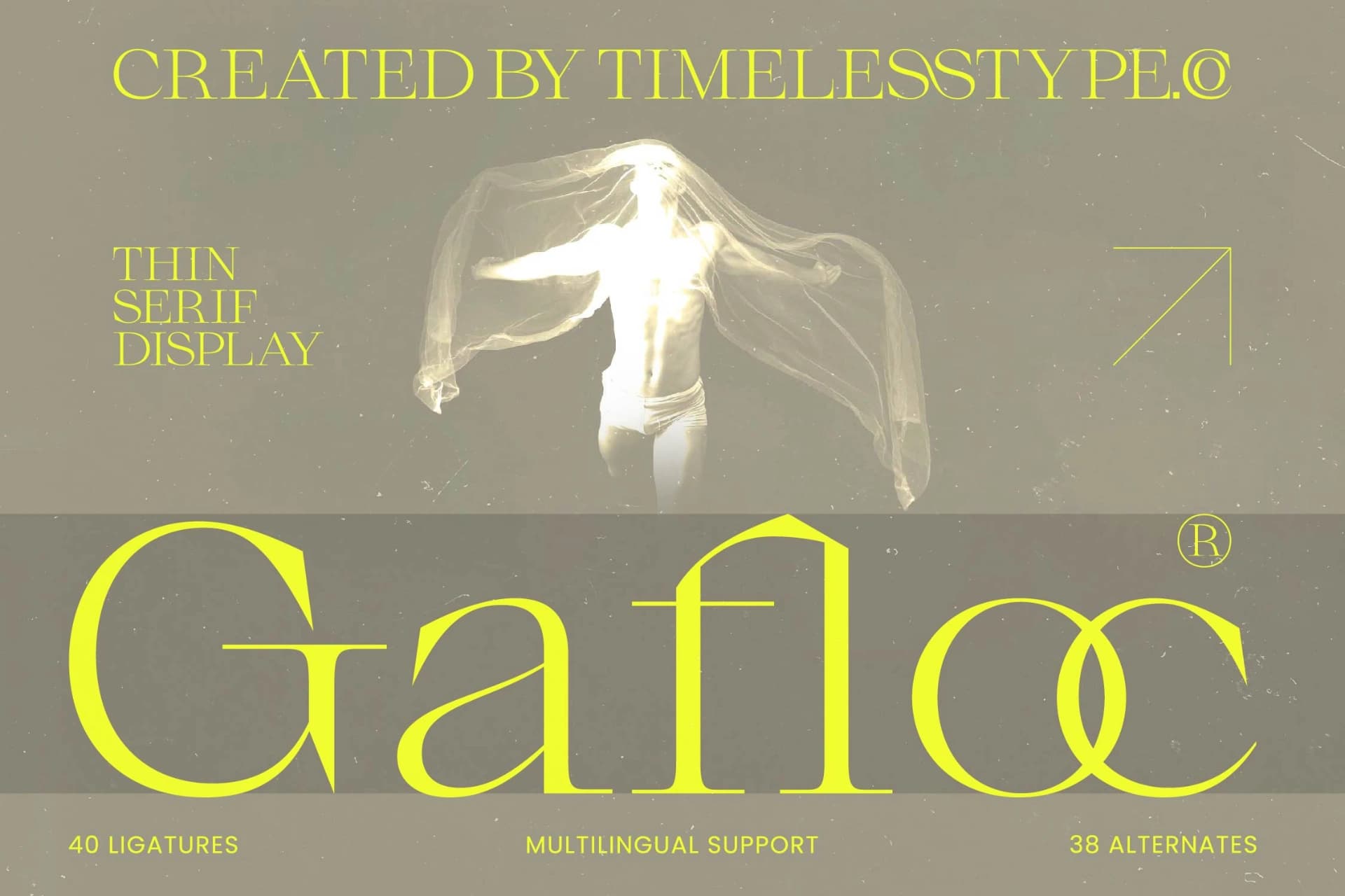 Preview of Gafloc – Thin Serif Display font