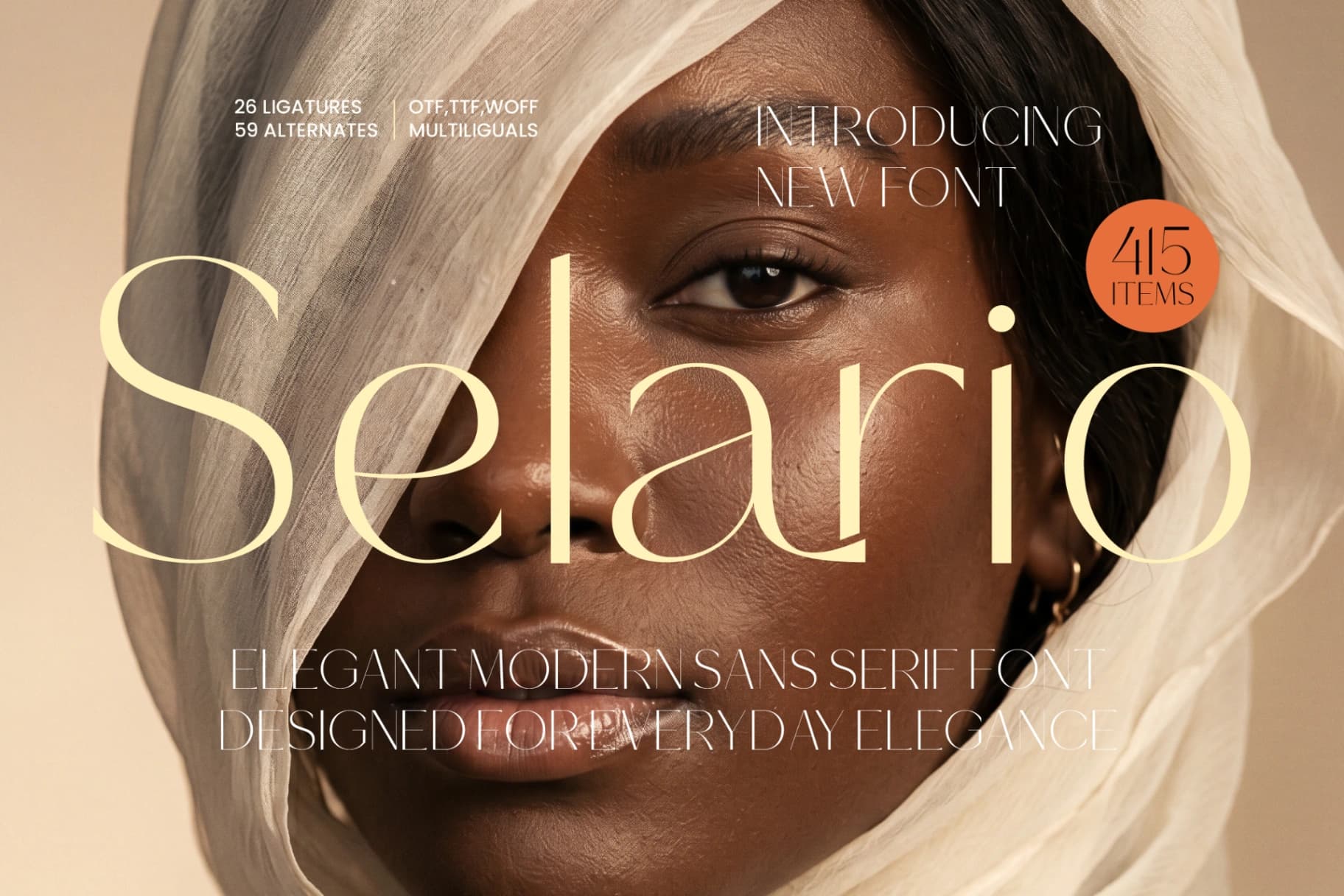 Preview of Selario – Elegant Modern Sans Serif font