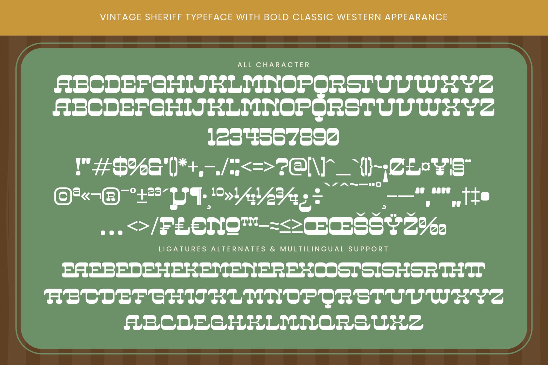 Preview 14 for Westburth – Western Display Font