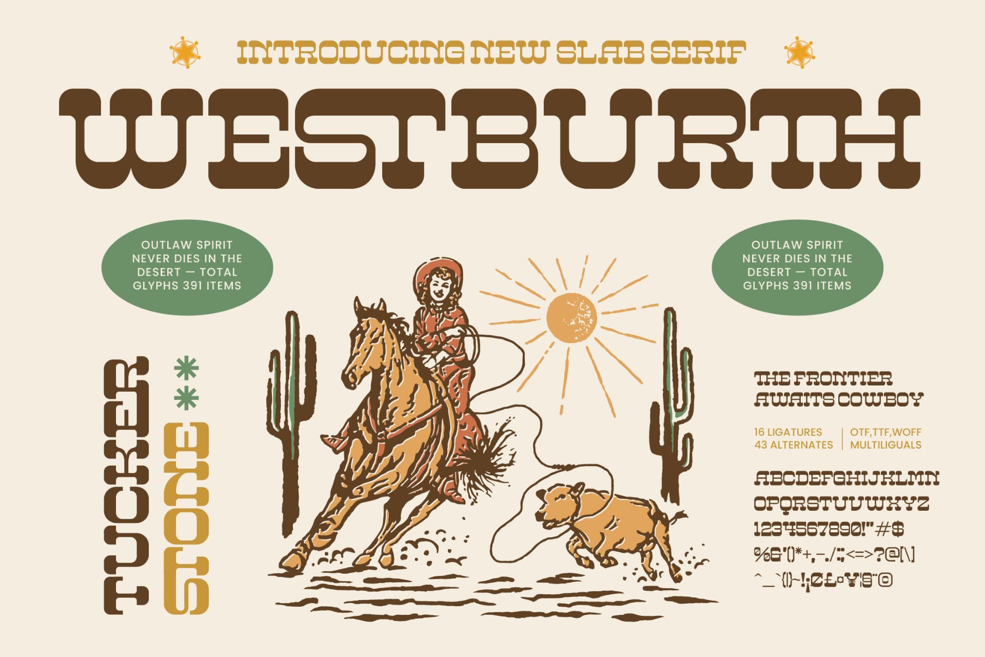 Preview of Westburth – Western Display Font font