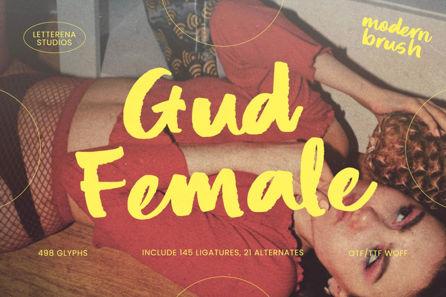 Preview of Gud Female - Modern Brush Font font