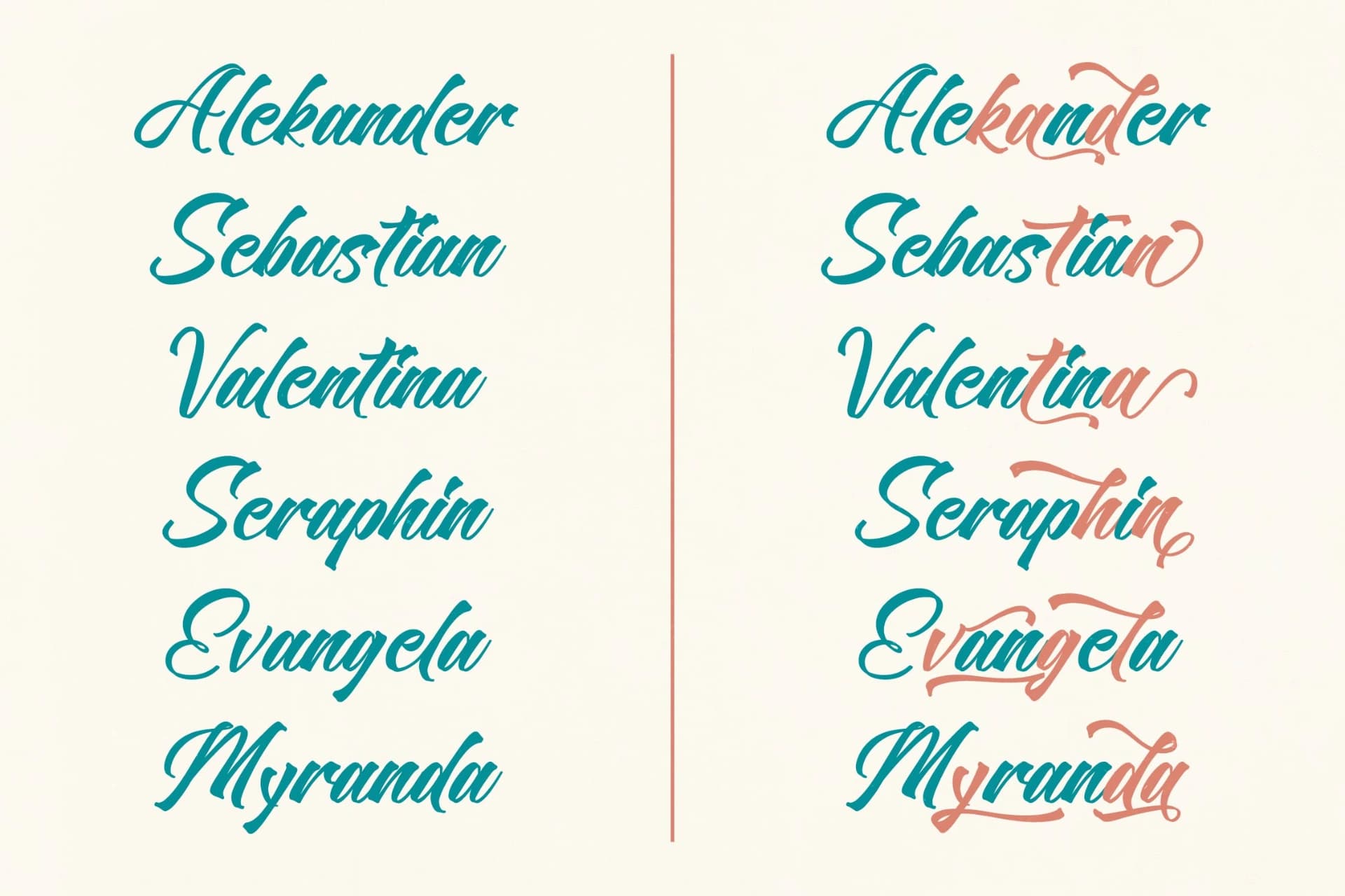 Preview 8 for Contynew Kastifu - Bold Calligraphy Font