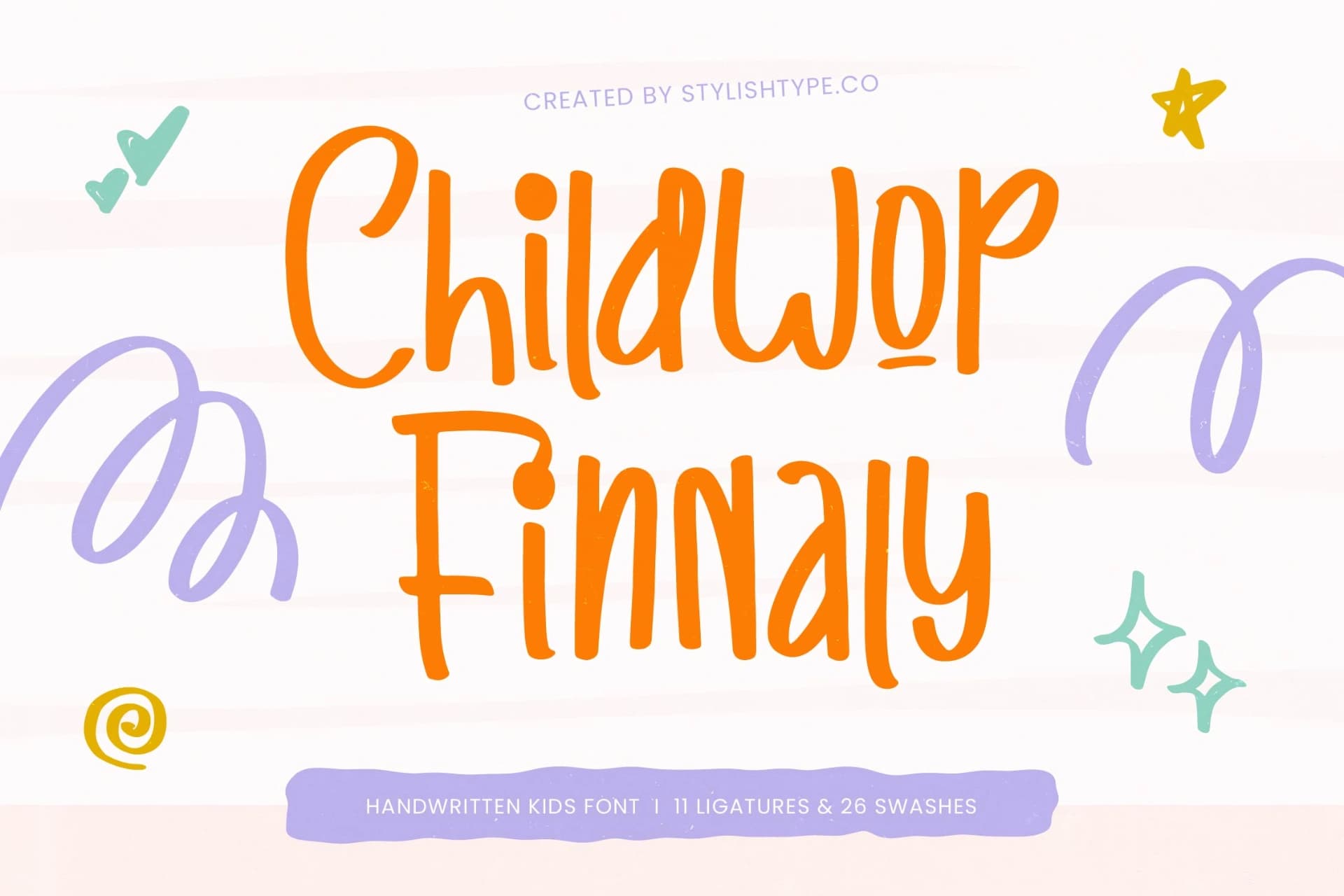 Preview 1 for Childwop Finnaly - Handwritten Kids Font