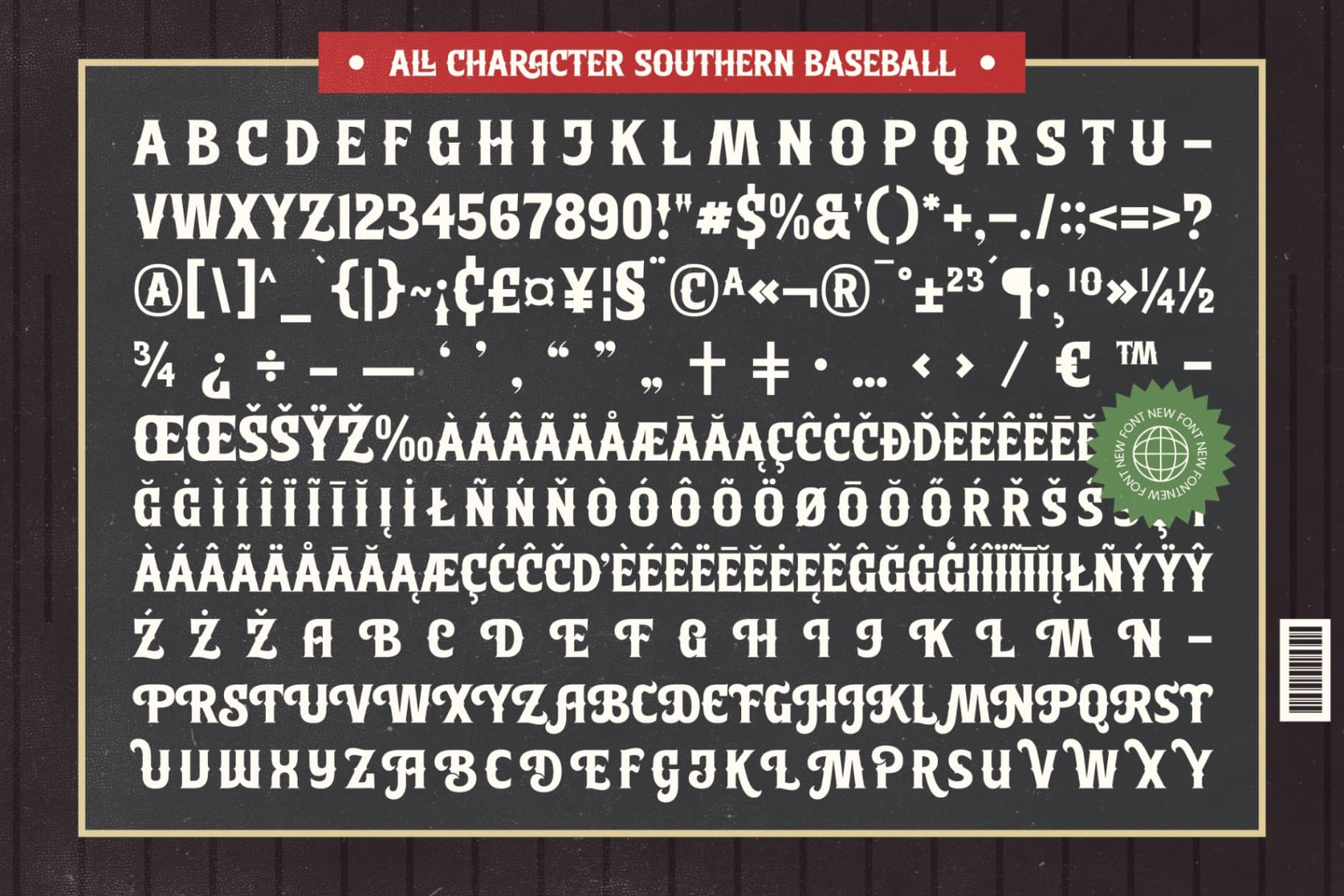 Preview 14 for Southern Baseball - Retro Athletic Serif Display