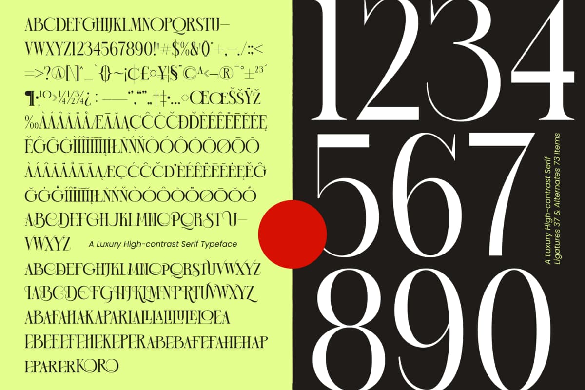 Preview 13 for Blonare – Luxury High Contrast Serif