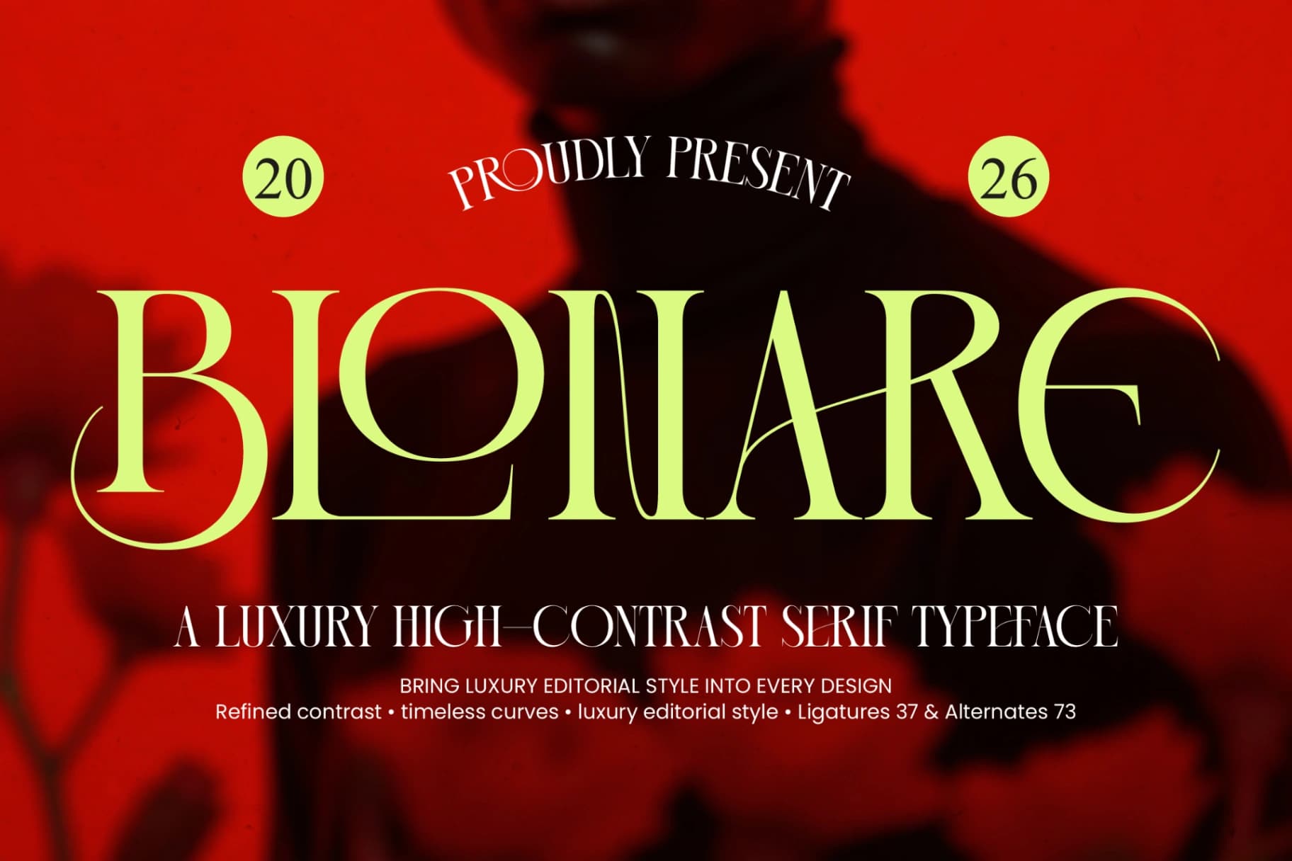 Preview of Blonare – Luxury High Contrast Serif font