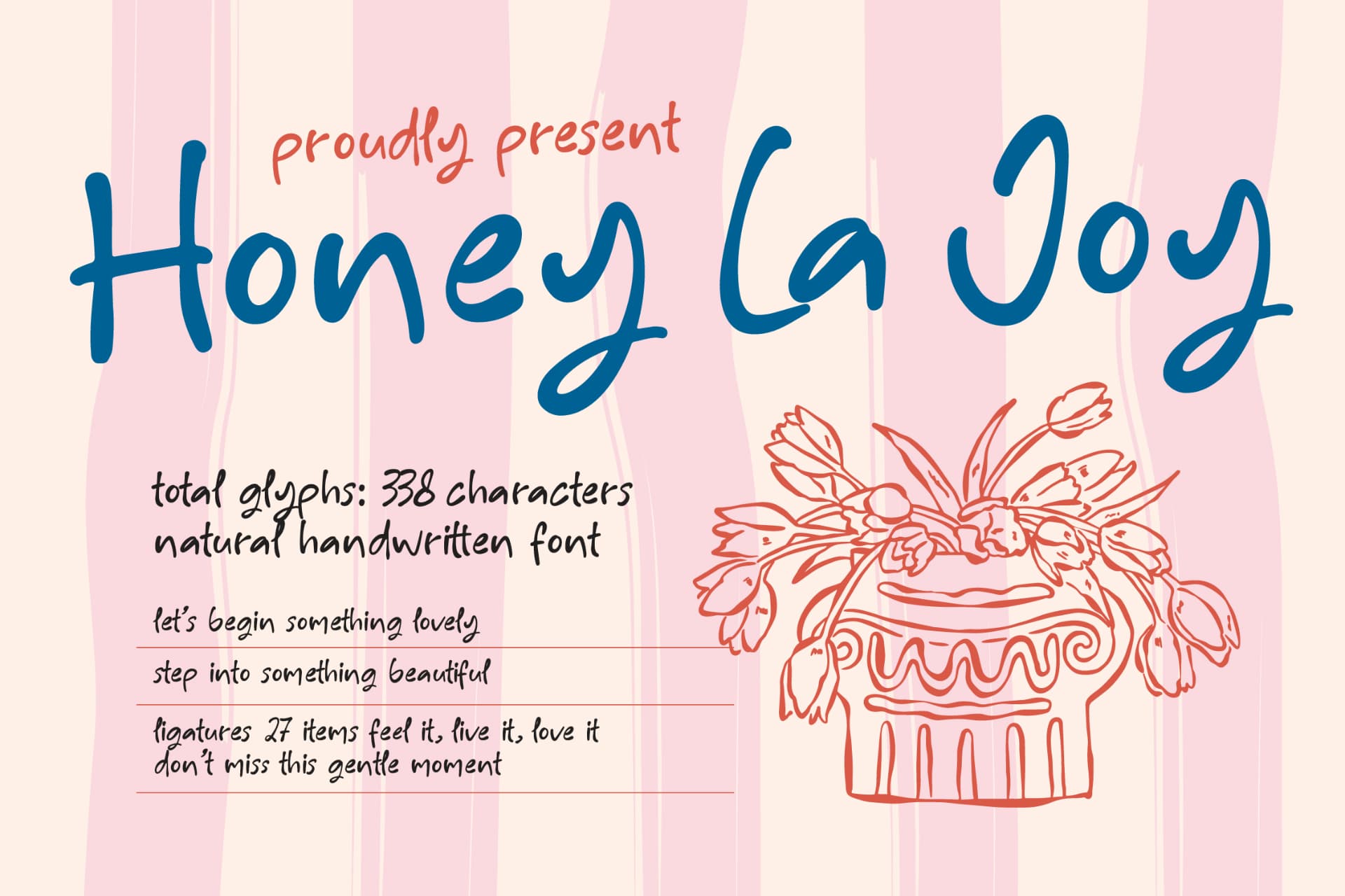 Preview of Honey La Joy - Natural Handwritten Font font