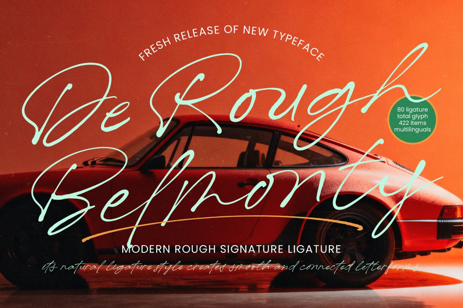 Preview of De Rough Belmonty - Modern Rough Signature font