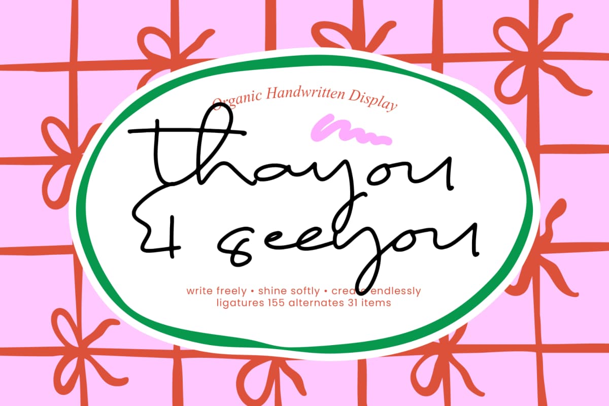 Taste Juicy Scribbles - Organic Handwritten Display font preview 15