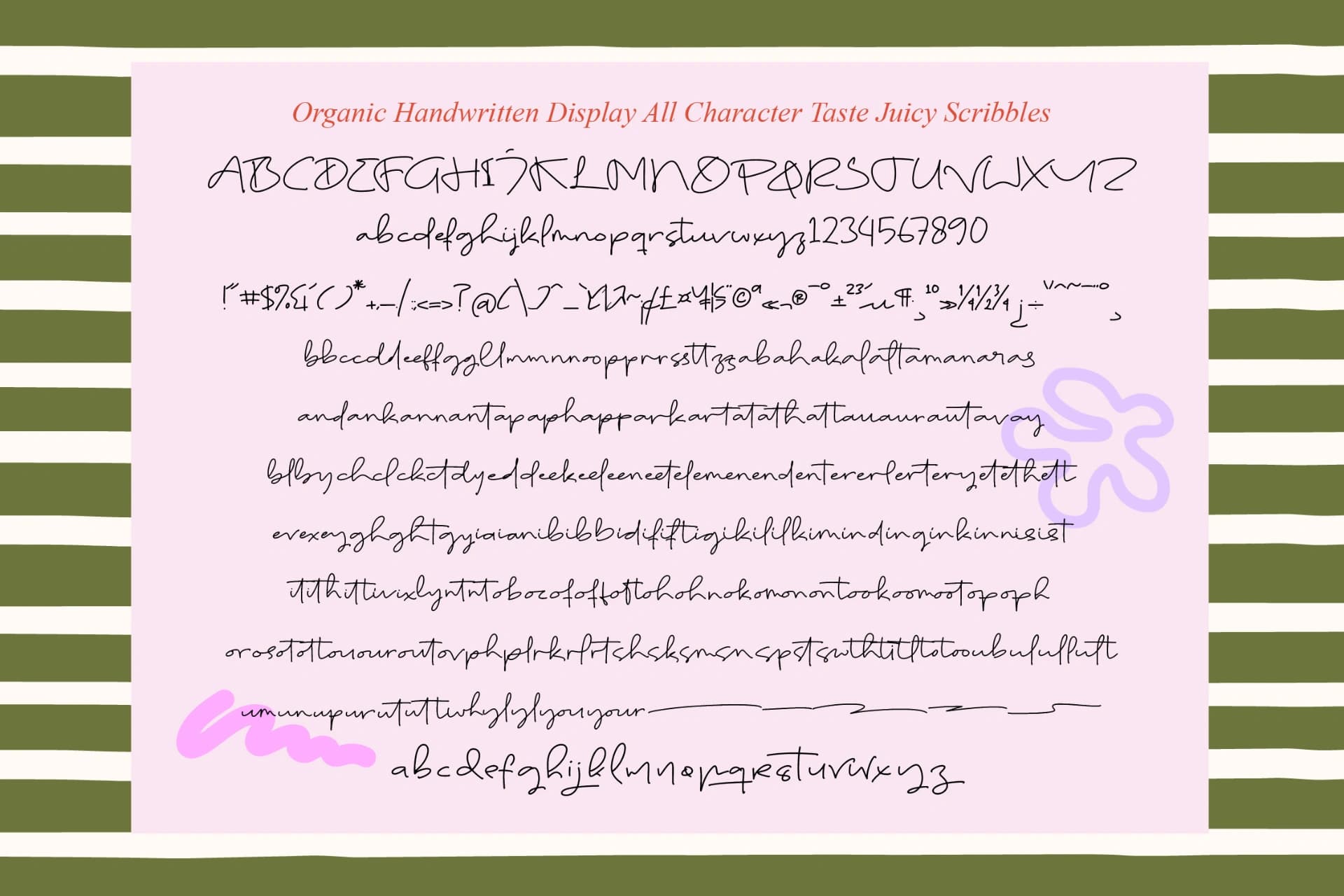 Preview 14 for Taste Juicy Scribbles - Organic Handwritten Display