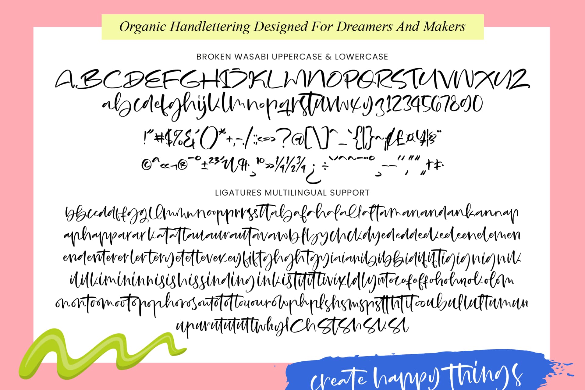 Preview 14 for Broken Wasabi - Organic Handlettering