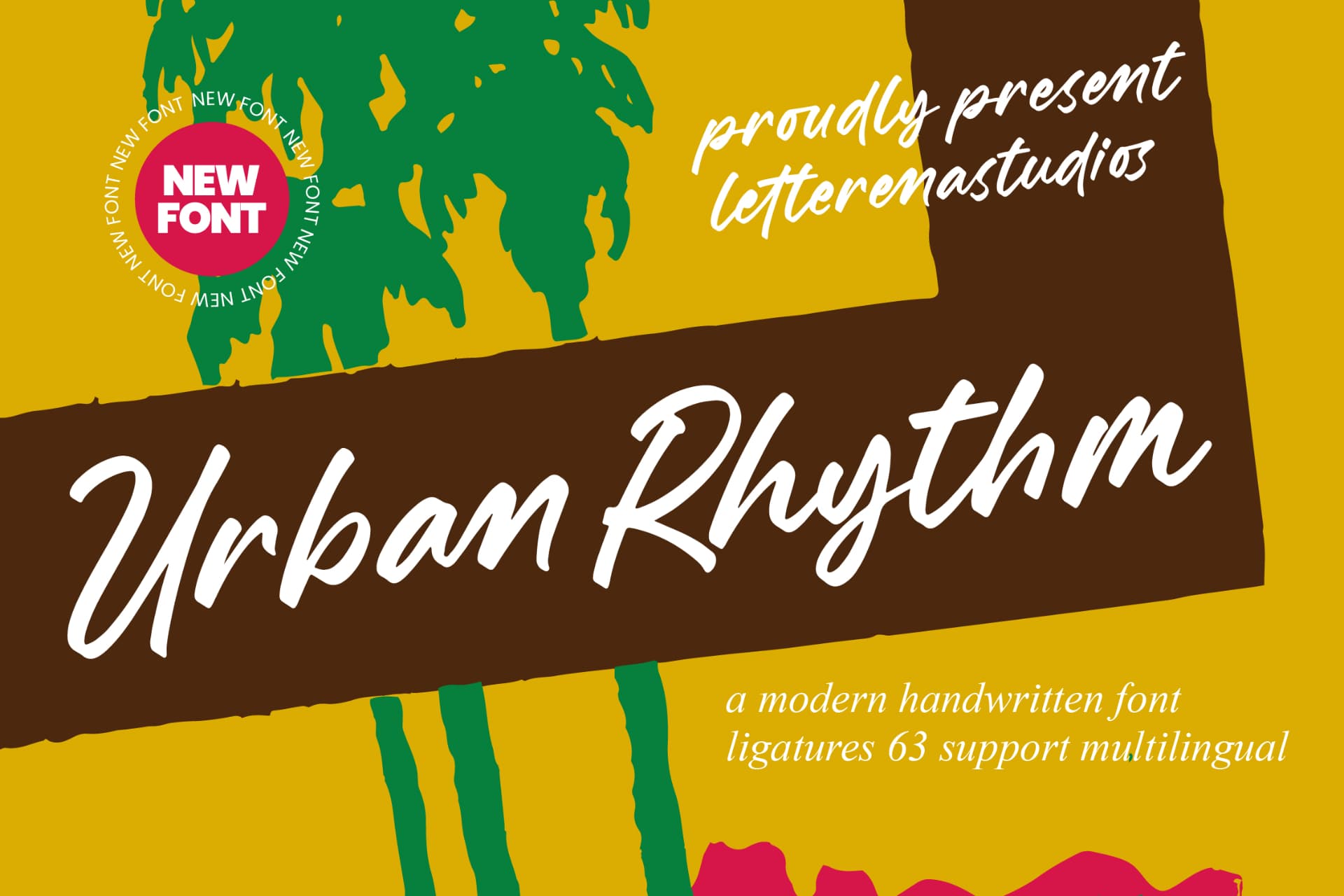 Preview of Urban Rhythm - Modern Handwritten Font font