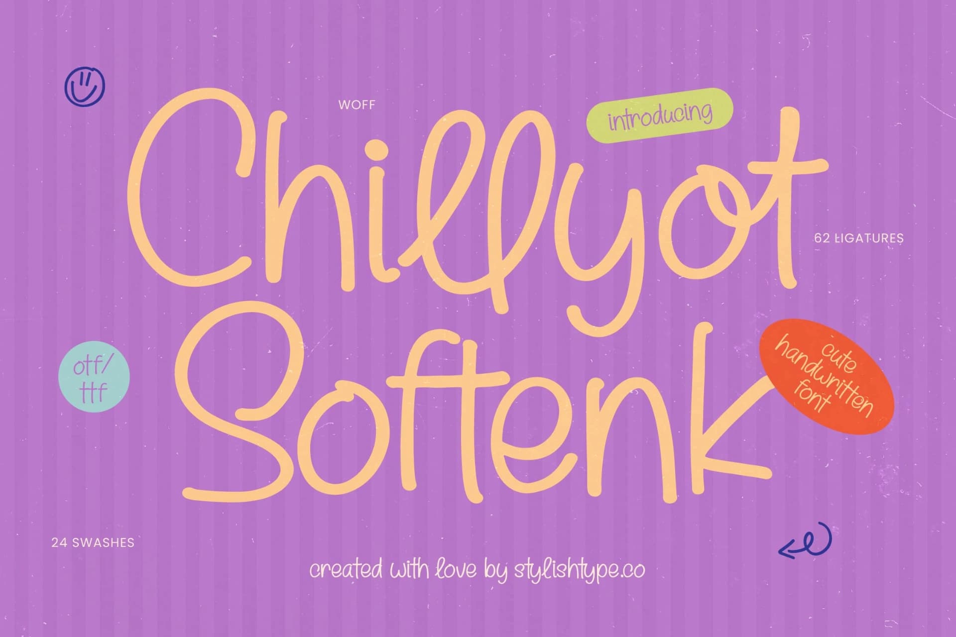 Preview of Chillyot Softenk - Cute Handwritten Font font
