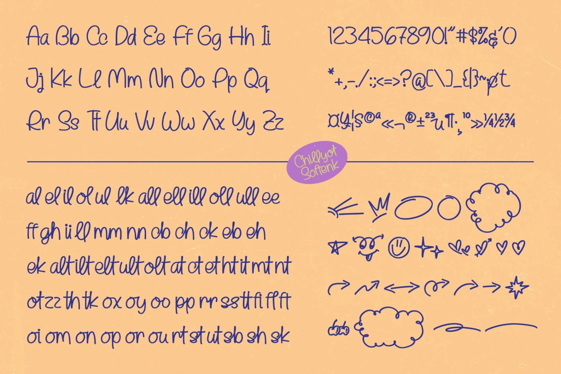 Preview 14 for Chillyot Softenk - Cute Handwritten Font