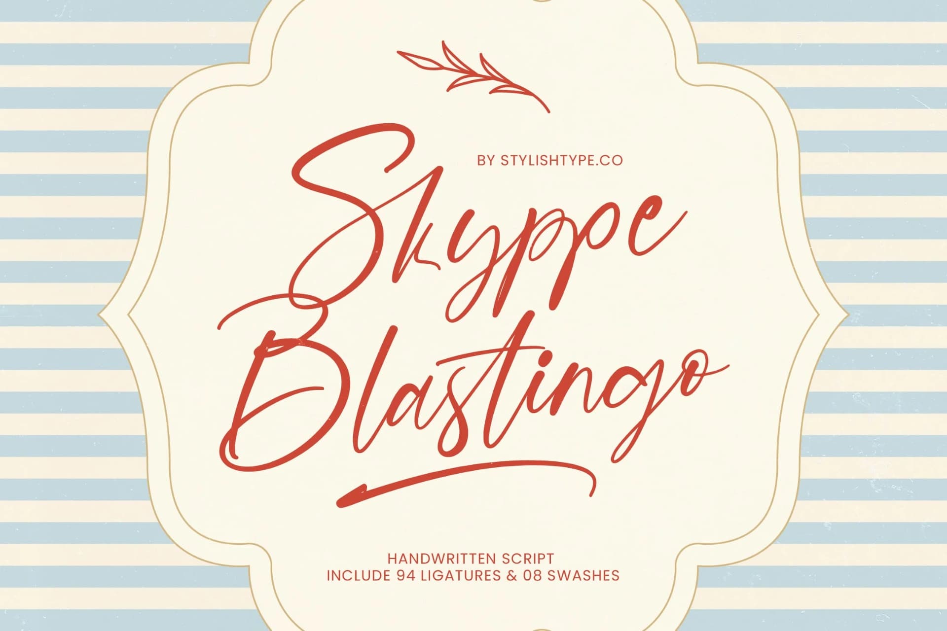 Preview of Skyppe Blastingo - Handwritten Script font