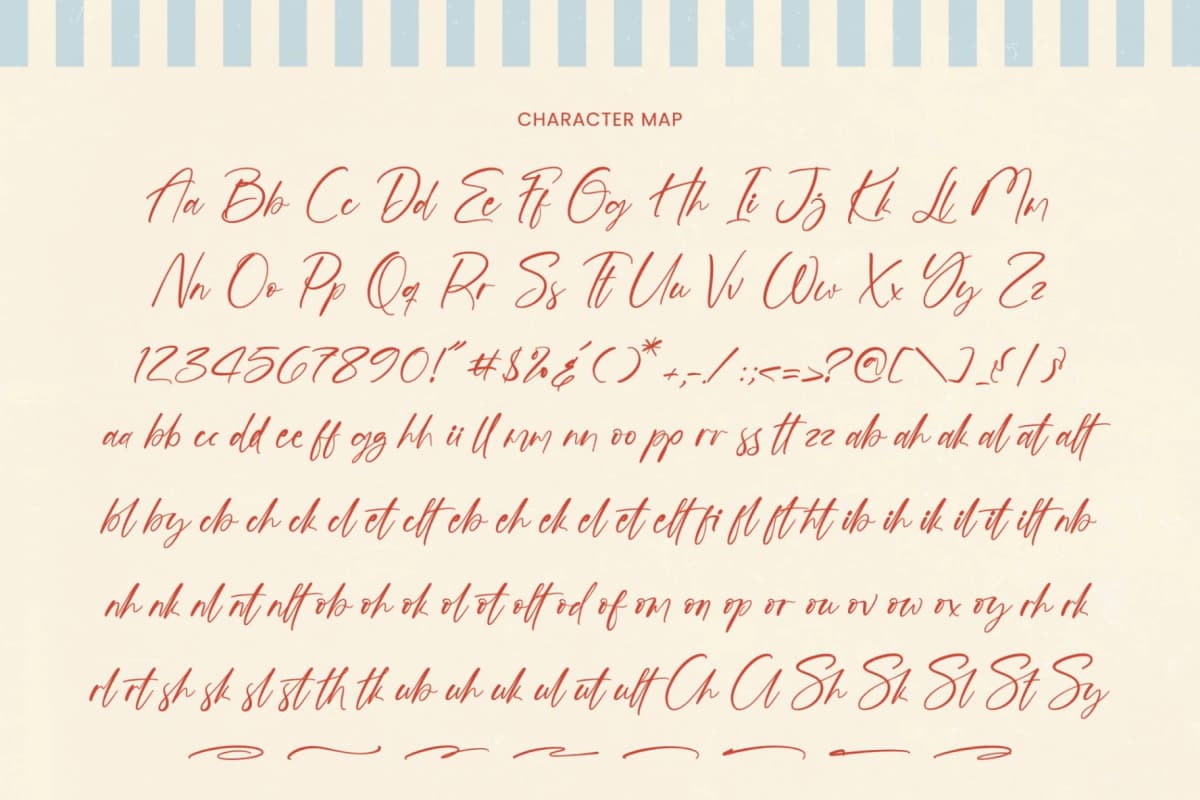 Skyppe Blastingo - Handwritten Script font preview 7