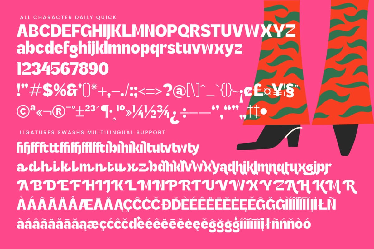 Daily Quick – Bold Geometric Sans Serif font preview 14