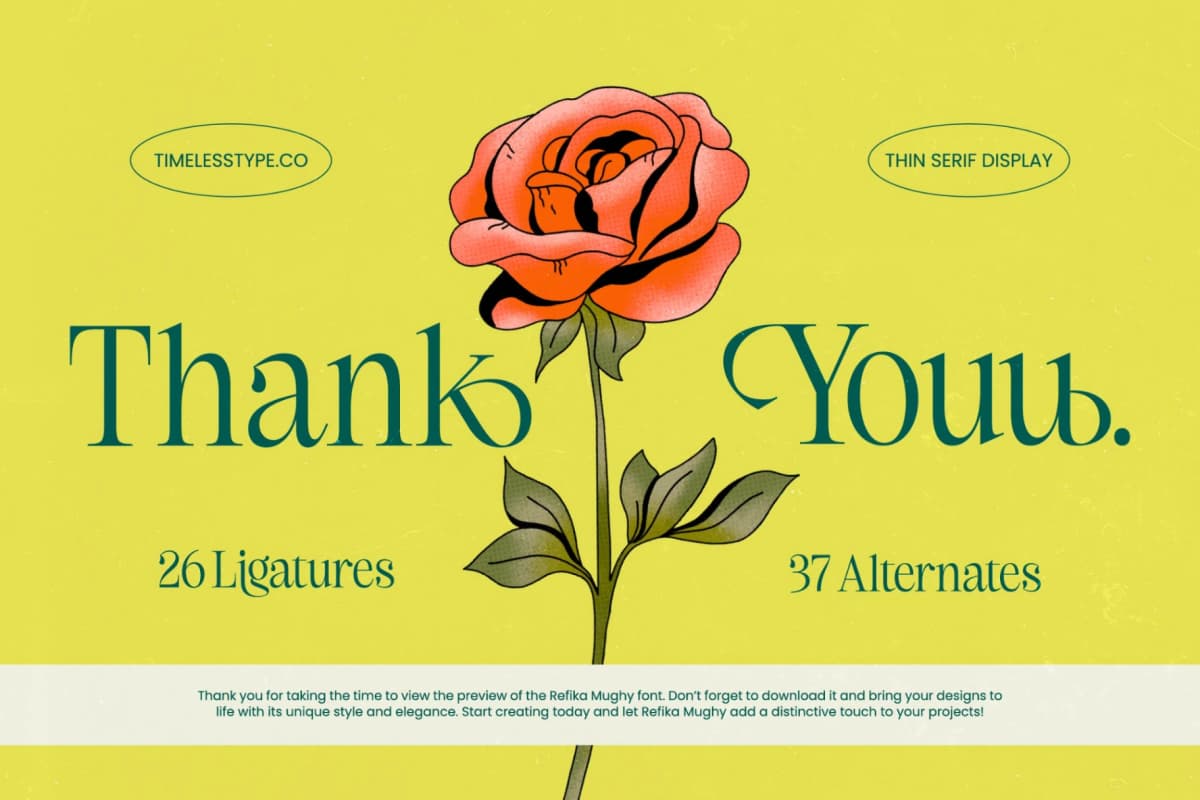 Refika Mughy – Thin Serif Display font preview 15