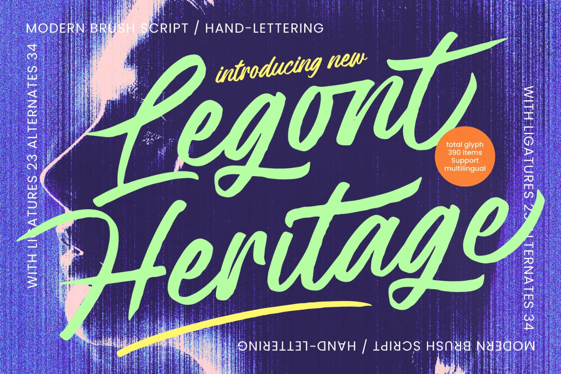 Preview of Legont Heritage - Modern Brush Script font