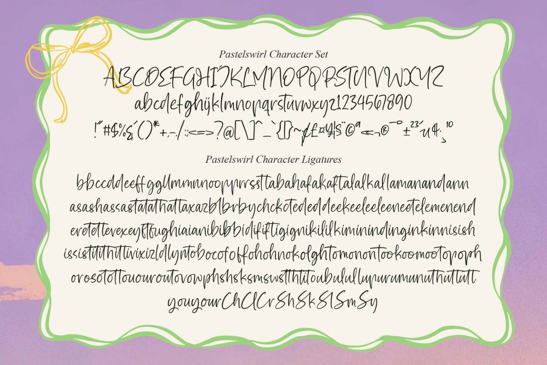 Preview 14 for Pastelswirl - Casual Handwritten Script Font