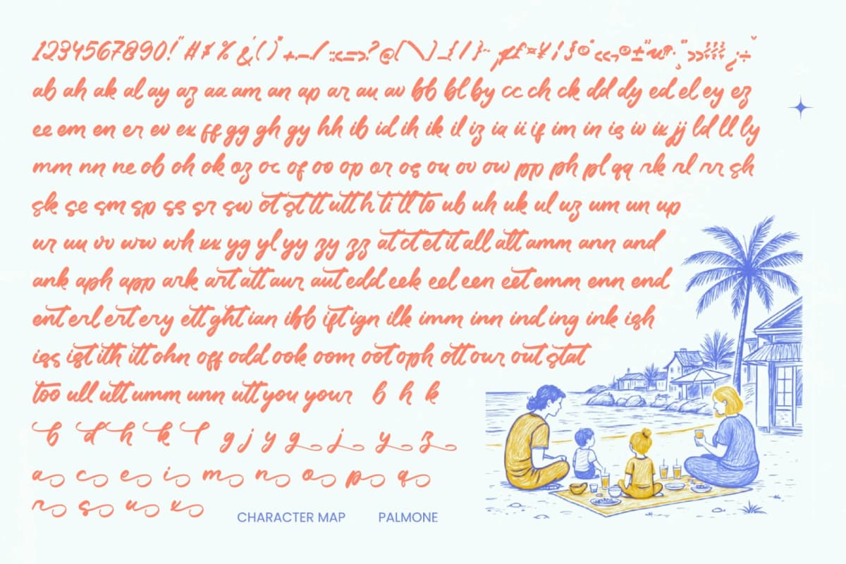 Palmone - Bold Calligraphy font preview 10
