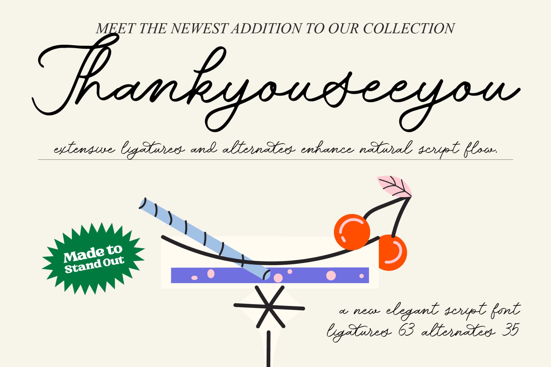 Preview 15 for Roselle Amour - New Elegant Script Font