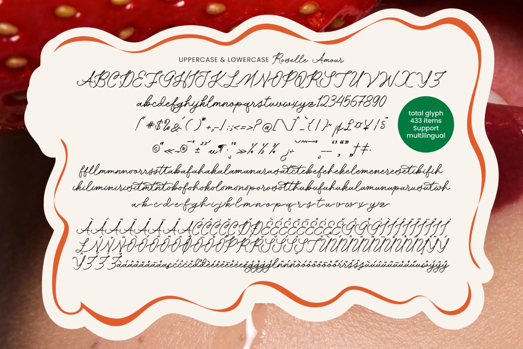 Preview 14 for Roselle Amour - New Elegant Script Font