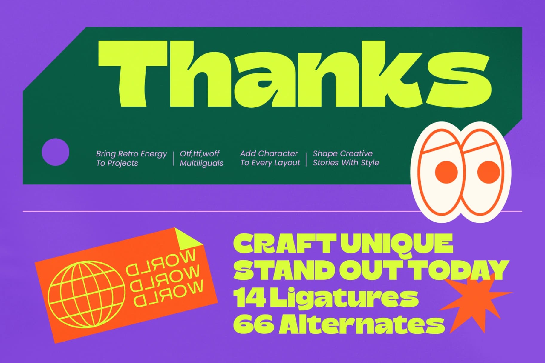Preview 15 for Morablu – Groovy Display Font