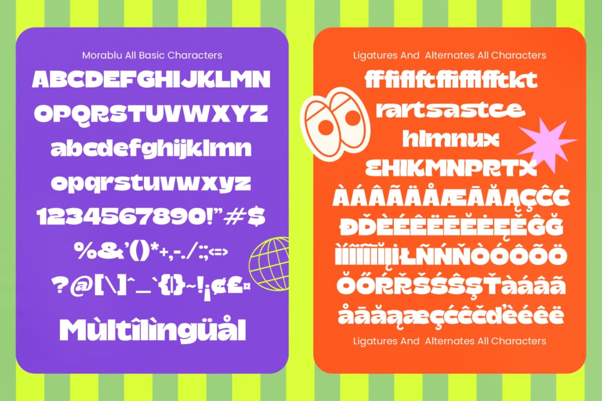 Morablu – Groovy Display Font font preview 14