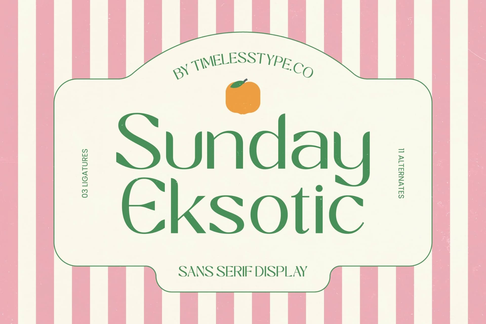 Preview of Sunday Eksotic – Sans Serif Display font
