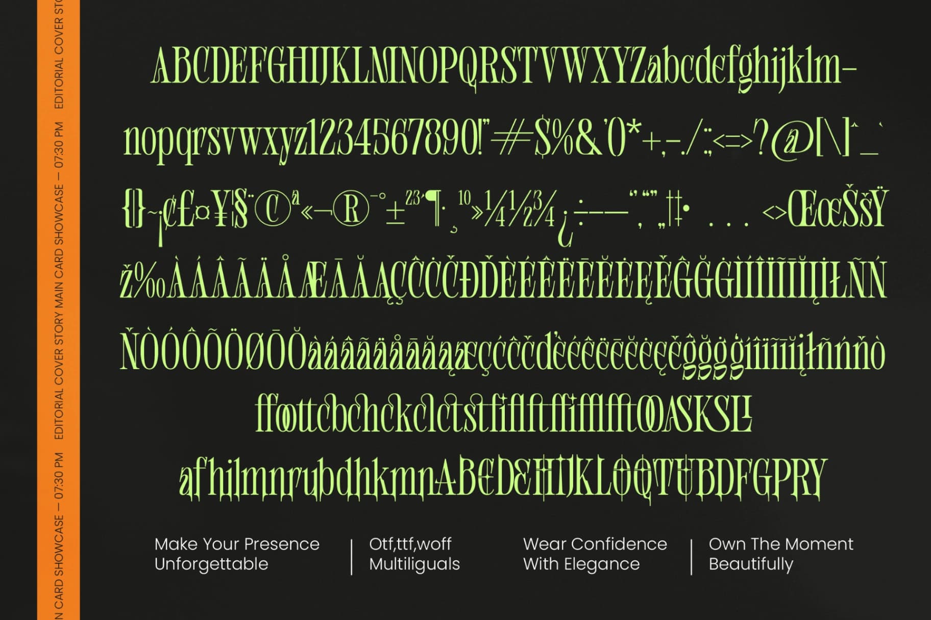 Preview 14 for Shliterin – Elegant Condensed Serif