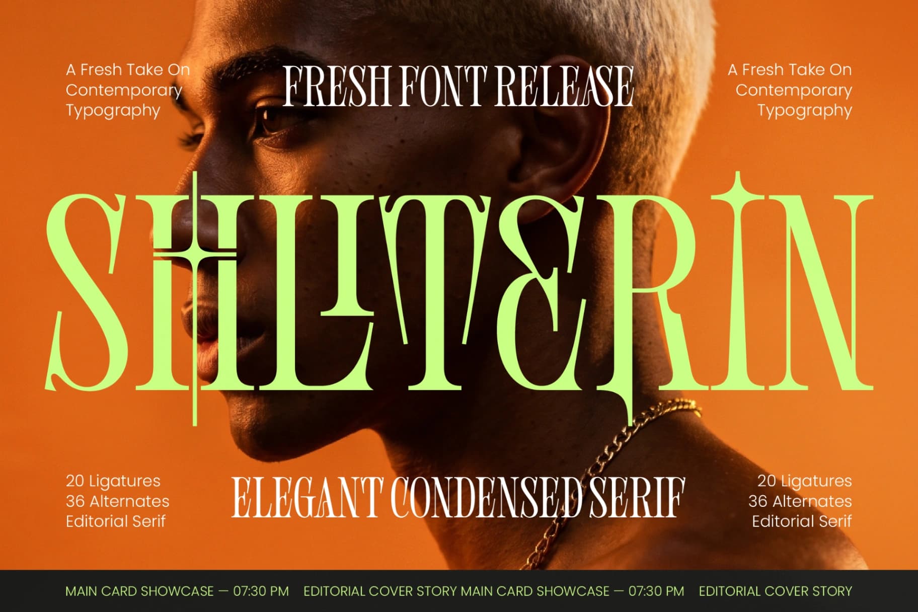 Preview of Shliterin – Elegant Condensed Serif font