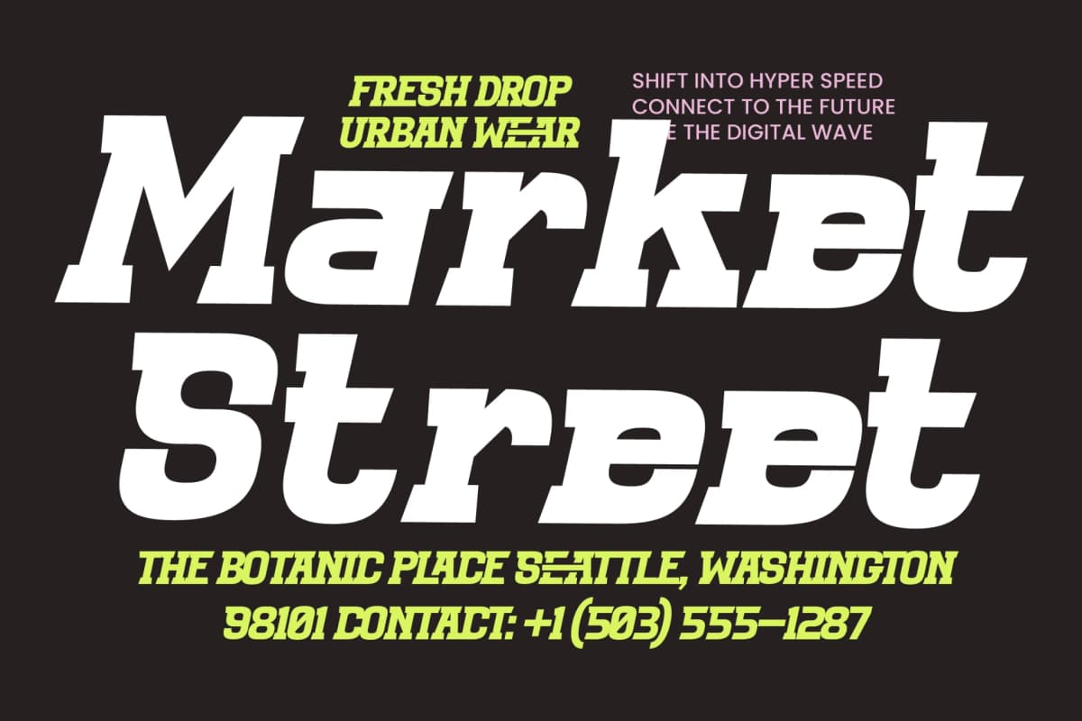 Quantum Orbitals Signal – Bold Extended Futuristic Sans Serif font preview 2