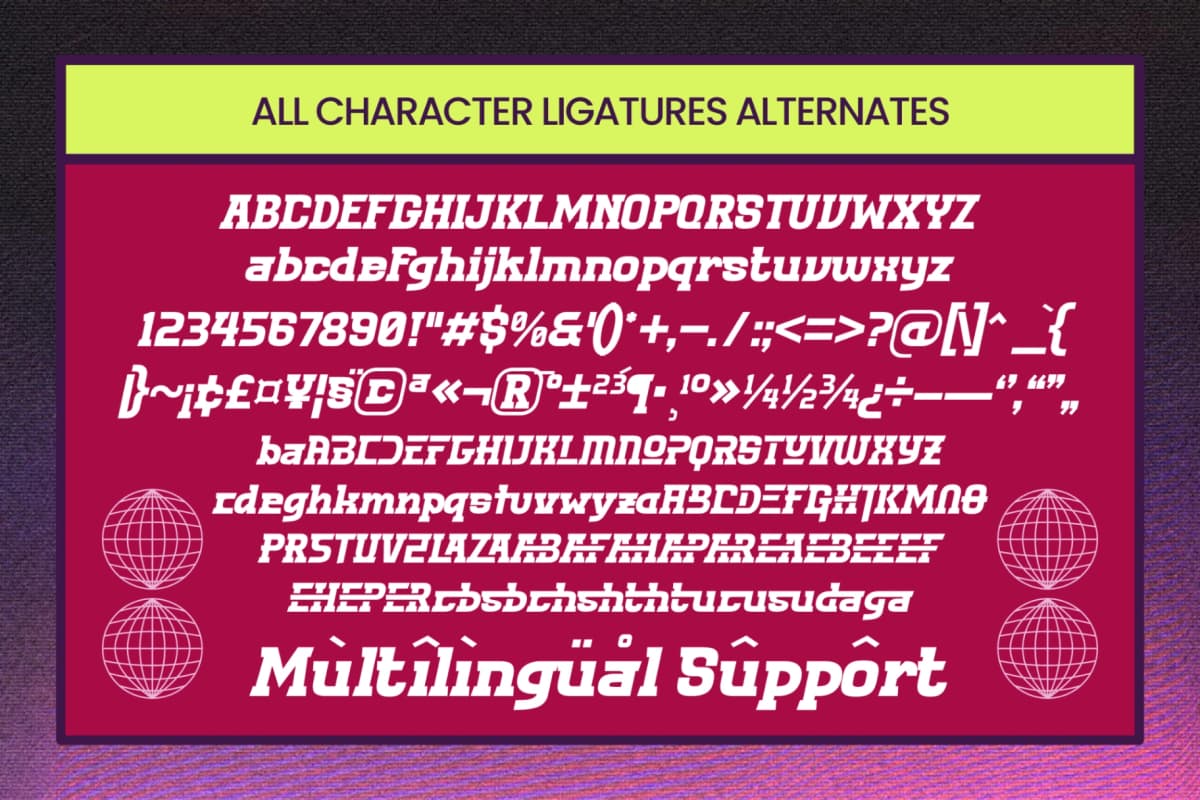 Quantum Orbitals Signal – Bold Extended Futuristic Sans Serif font preview 13